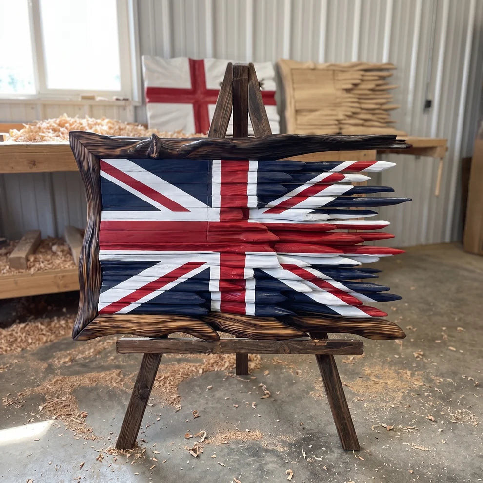 Handcrafted Wooden Flag - Union Jack